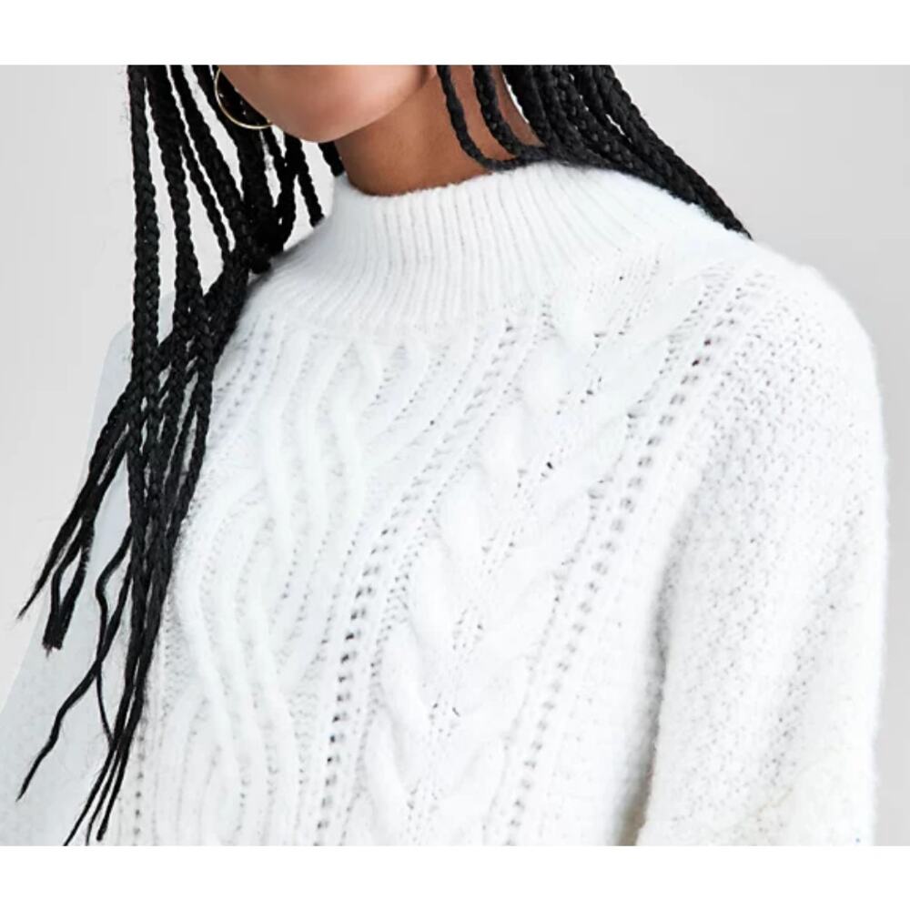 And Now This Women's  Cable-Knit  Mock-Neck  Sweater Size XS